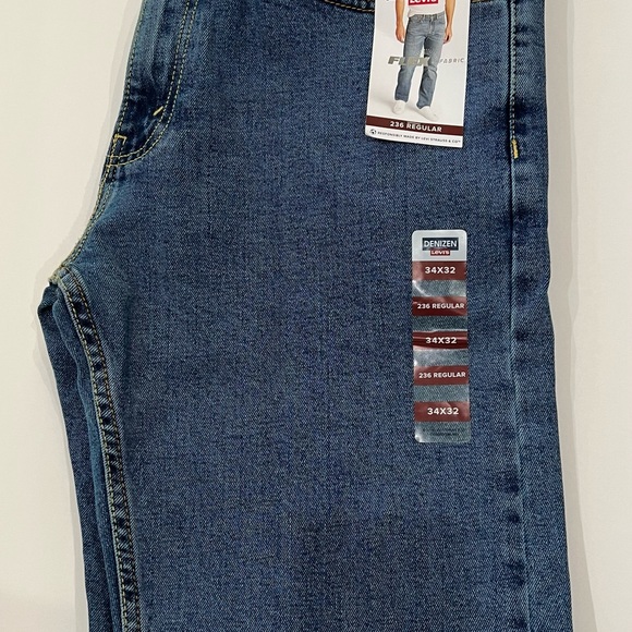 DENIZEN Levi's Men's 236 Regular Fit Blue Denim Jeans Size 34x32 - Picture 5 of 10
